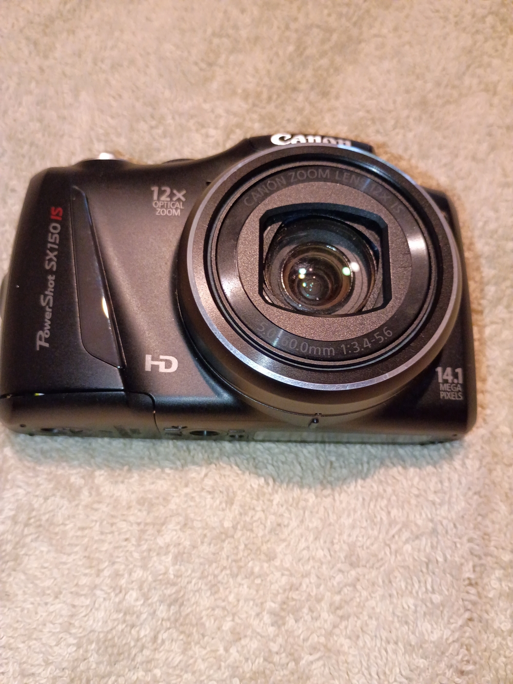 Canon PowerShot SX150 IS 14.1MP Digital Camera (Black) GUC Tested Works